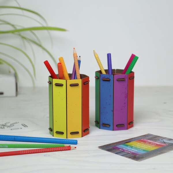 Pen Box octagon Rainbow