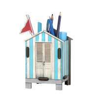 Stiftebox Strandhaus - Blau