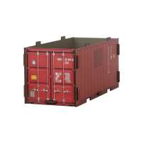 Container stackable box large - dark red