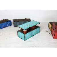 Top-Plate Container Box - turquoise