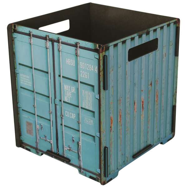Container Papierkorb türkis