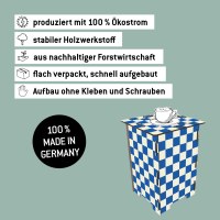 Photohocker – Schachbrettmuster blau