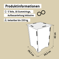 Photohocker – Schachbrettmuster blau