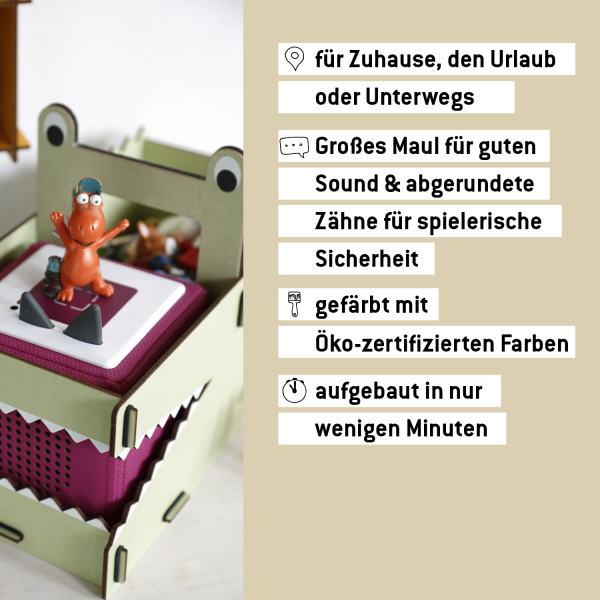 Tragebox Krokodil für Toniebox und Tonies