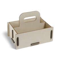 Small Carrying Crate - creme white