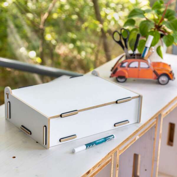 Counter display with header board | DIN A4