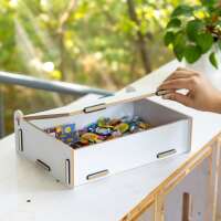 Counter display with header board | DIN A4