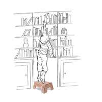 Hopper Fußhocker rosa