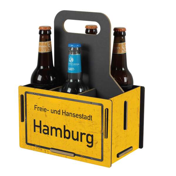 Flaschenträger Ortsschild Hamburg