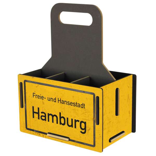Flaschenträger Ortsschild Hamburg