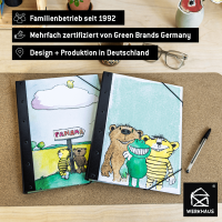 Janosch Clipboard Folder with Tiger, Bear, Frog, and Tiger Duck