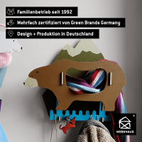 Kindergarderobe Dicke Tiere - Bär