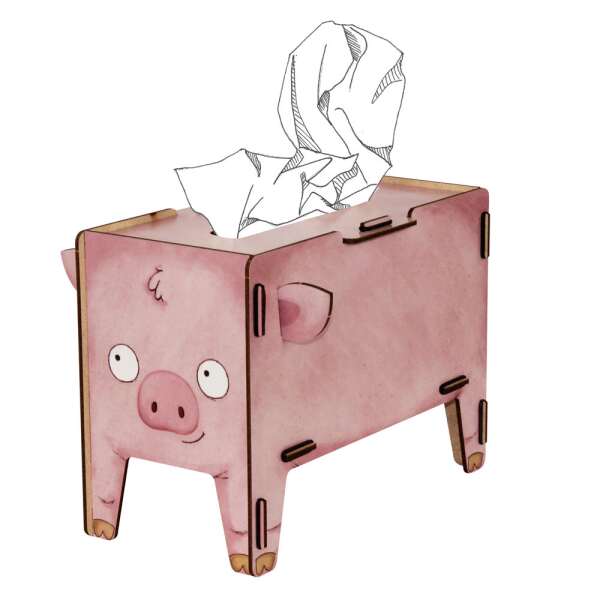 Tissue-Box Vierbeiner Schwein