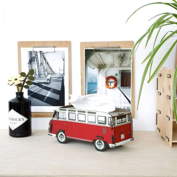TISSUE-BOX - VW-Bus red
