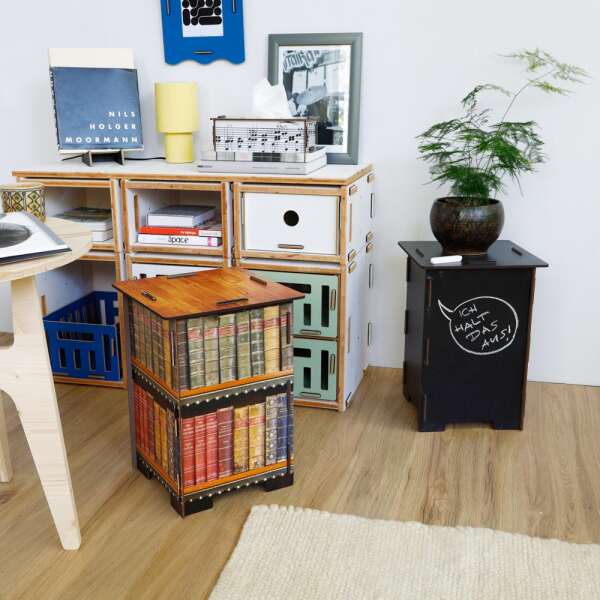 PHOTO STOOL - antique books