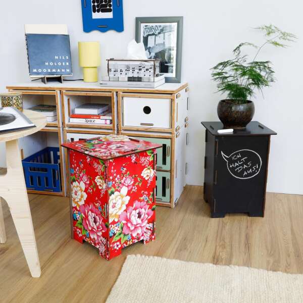 Photohocker bunte Blume