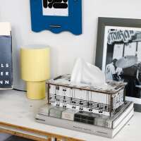 TISSUE-BOX - music notes white