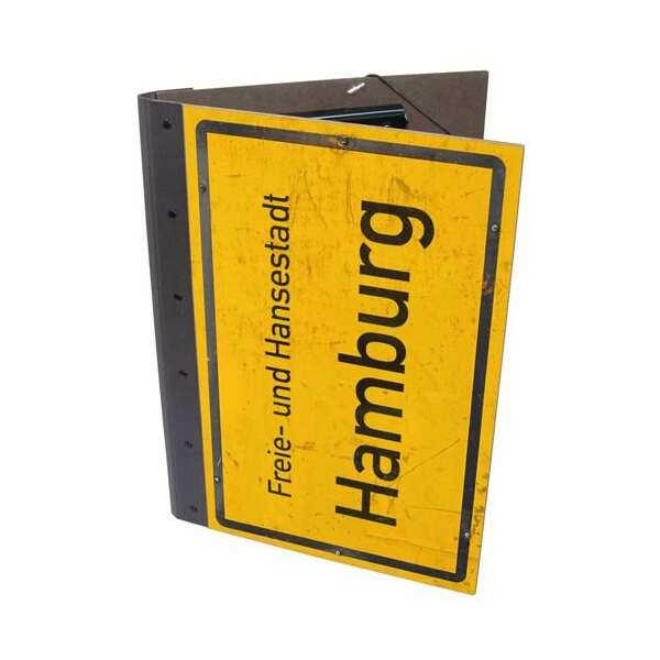 Klemmmappe - Ortsschild Hamburg