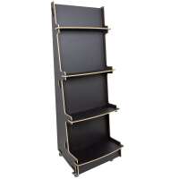 Presentation shelf for rolling | narrow | black