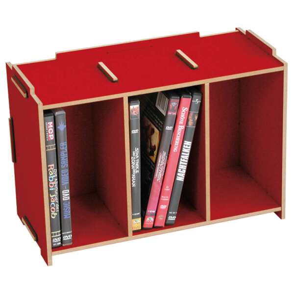 Medienbox DVD - dunkelrot