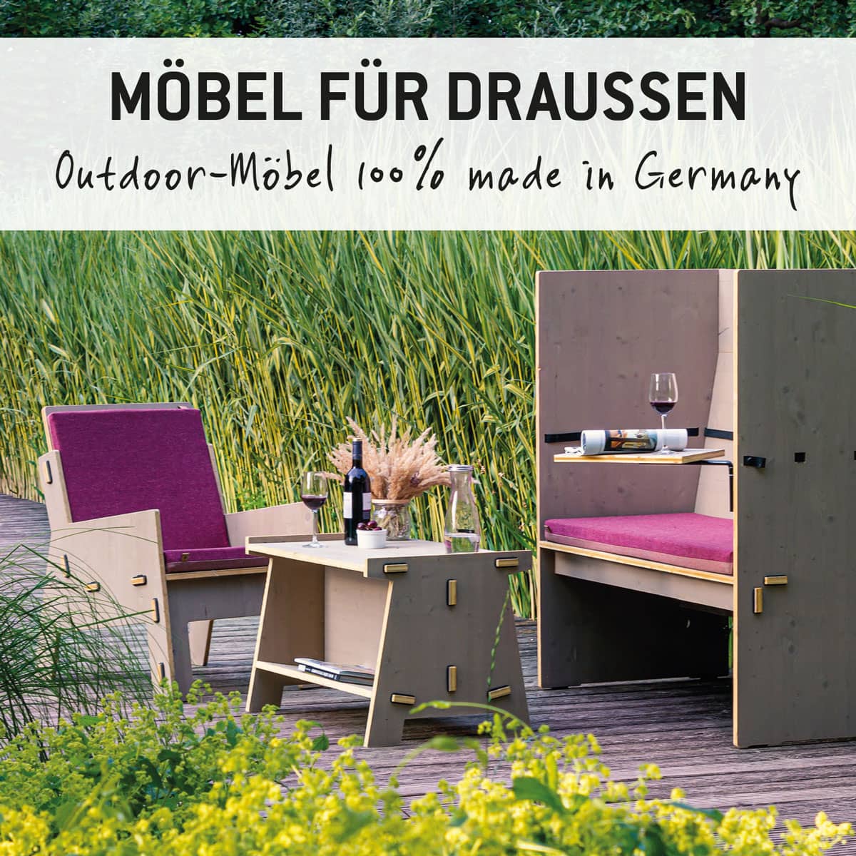 Nachhaltige Gartenmöbel aus Holz