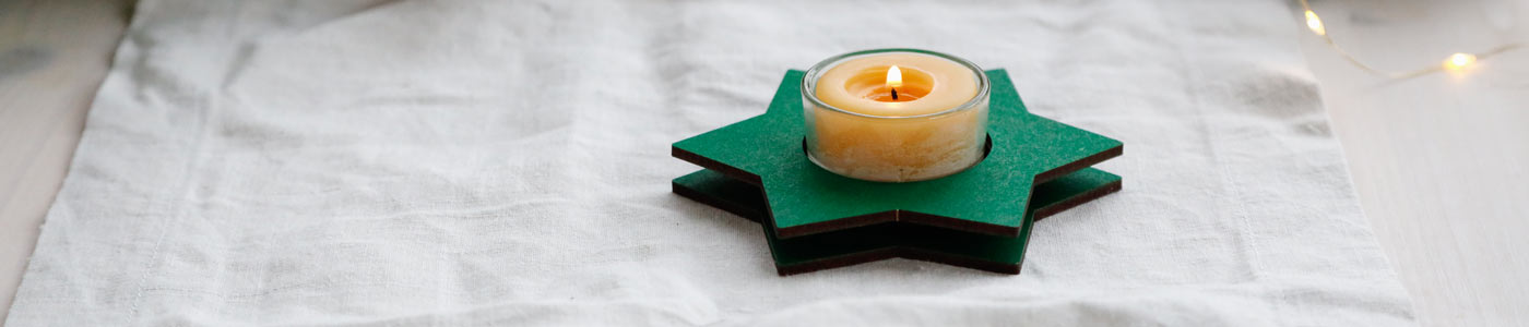 Handgefertigte Kerzen aus Bienenwachs