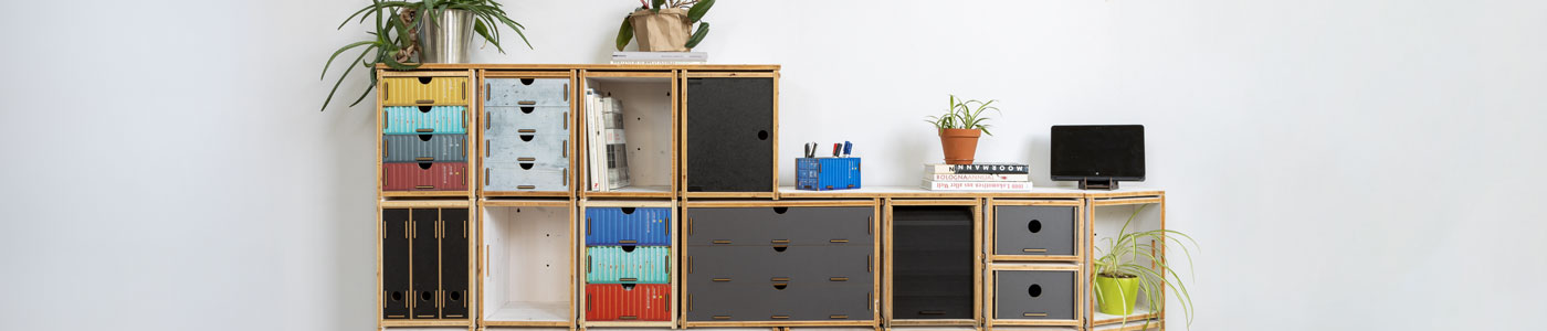 Regaleinsätze für das Regal WERKBOX mit Türen und Schubladen