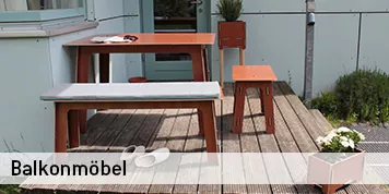 Leichte Balkonmöbel aus Holz mit WERKHAUS Stecksystem | Wetterfest Leichte Balkonmöbel aus Holz mit WERKHAUS Stecksystem | Wetterfest