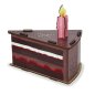 Preview: Geschenkbox Schokotorte Kerze