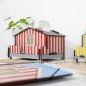 Preview: Taschentuchbox im Strandhaus Design rot