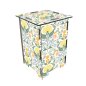 Preview: Hocker mit skandnavischem Blumenprint