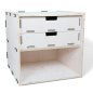 Preview: Flache Schubladen für Kleiderschrank in weiß Preview: Flache Schubladen für Kleiderschrank in weiß