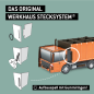 Preview: Stiftebox Müllauto mit Stecksystem