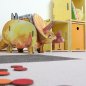 Preview: Gelber Triceratops als Spielzeugkiste für das Kinderzimmer | WERKHAUS