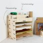 Preview: Dokumentenablage mit Schreibtischablage als Organiser aus Holz von WERKHAUS