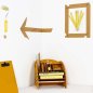 Preview: Großer Schreibtisch-Organizer mit vielen Fächern aus Holz in Gelb | WERKHAUS