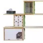 Mobile Preview: Modernes Holzregal für Katzen mit großer Katzenhöhle | WERKHAUS
