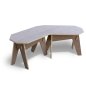 Preview: Modernes Sitzbank Design für den Achteck Gartentisch | WERKHAUS