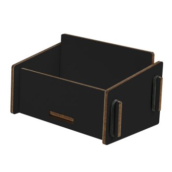 schwarze Visitenkartenbox für eigene Visitenkarten