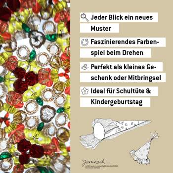 Preview: Janosch - Kaleidoskop Frosch und Tigerente: jeder Blick ein neues Muster, faszinierendes Farbenspiel, kleines Geschenk, ideal für Schultüte oder Kindergeburtstag