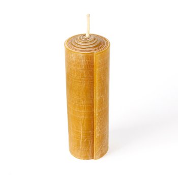 Bienenwachskerze gerollt