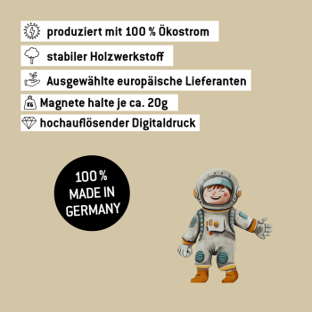 Preview: Magnet - Astronautin Nora Produktion in Deutschland mit 100% Ökostrom
