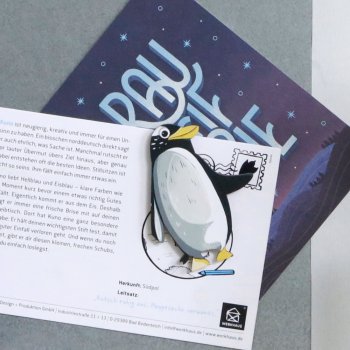 Preview: Illustrierter Pinguin als Magnet