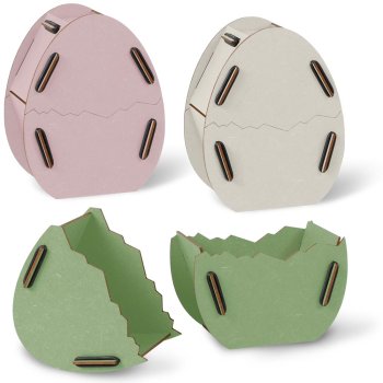 3er-Set Geschenkbox Osterei klein