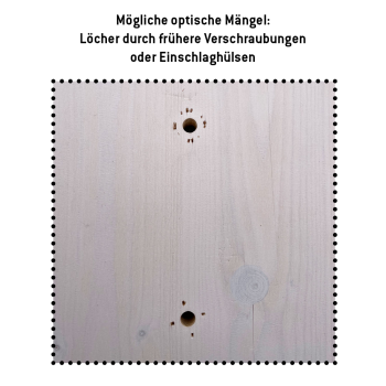 Preview: Löcher durch frühere Verschraubungen oder Einschlaghülsen