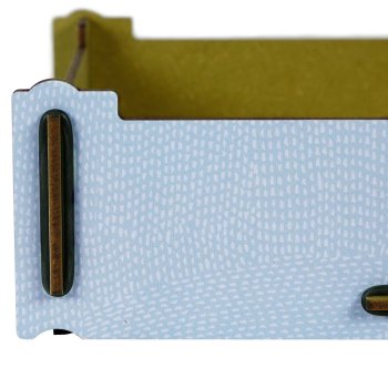 Preview: Aufbewahrungsbox Pastellblau Detail Außen