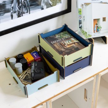Preview: Drei Aufbewahrungsboxen zum Stapeln