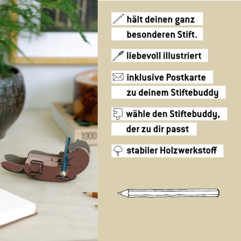 Otter Lotti aus der Stiftebuddy-Serie mit eigener Geschichte und Persönlichkeit