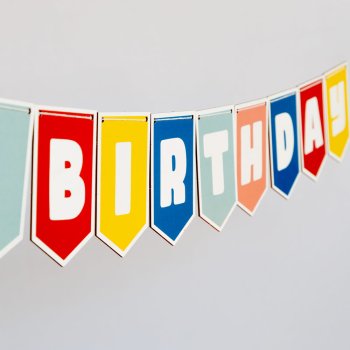 Preview: Geburtstagsgirlande aus langlebigem MDF