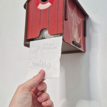 Preview: Klorollenhalter mit Haus-Aufdruck